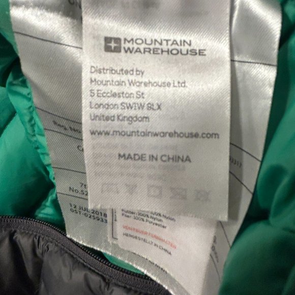 Boys 11-12 Mountain Warehouse Gray and Green Puffer Jacket - Picture 9 of 9